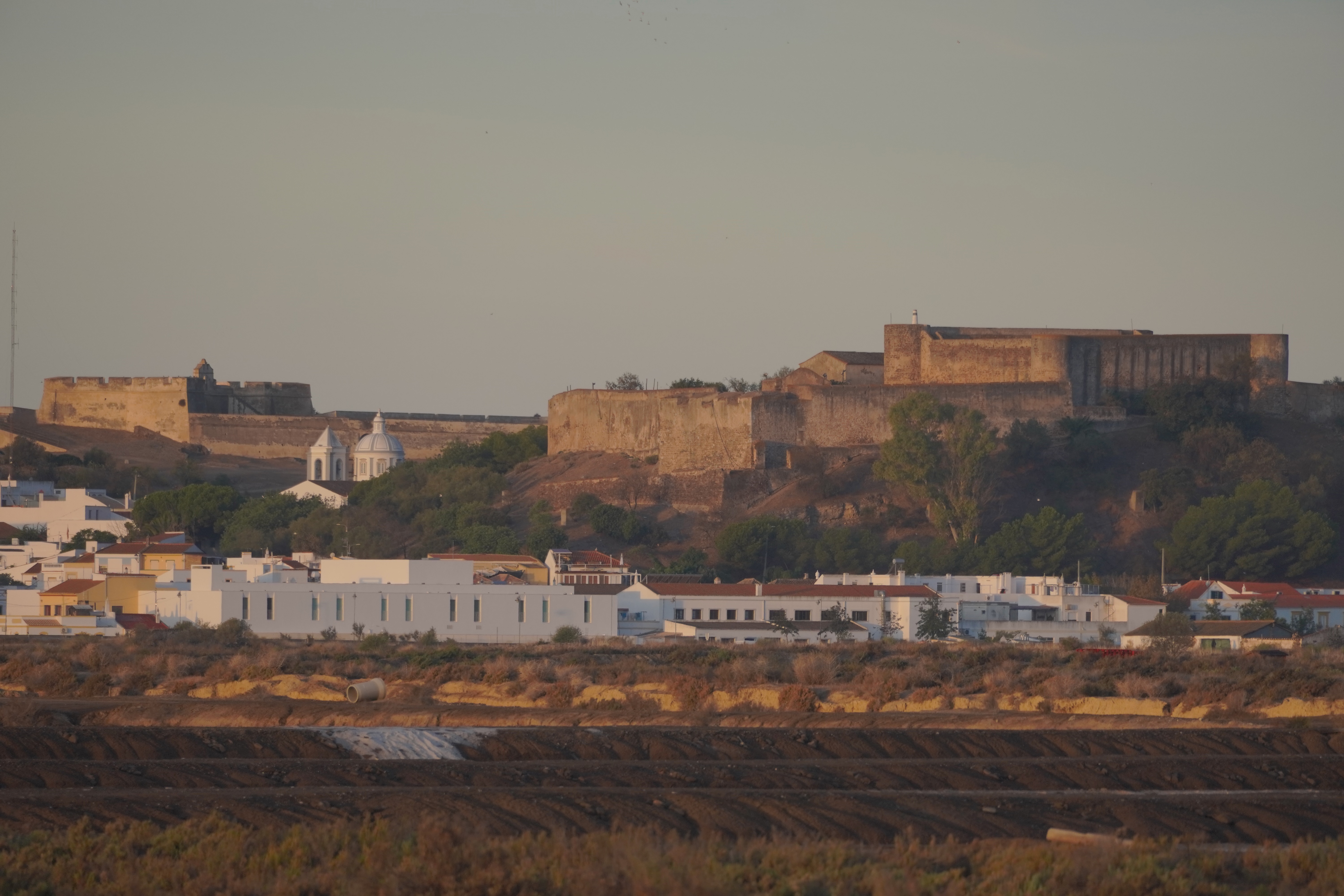 Castro Marim castle, seen from our salt pans